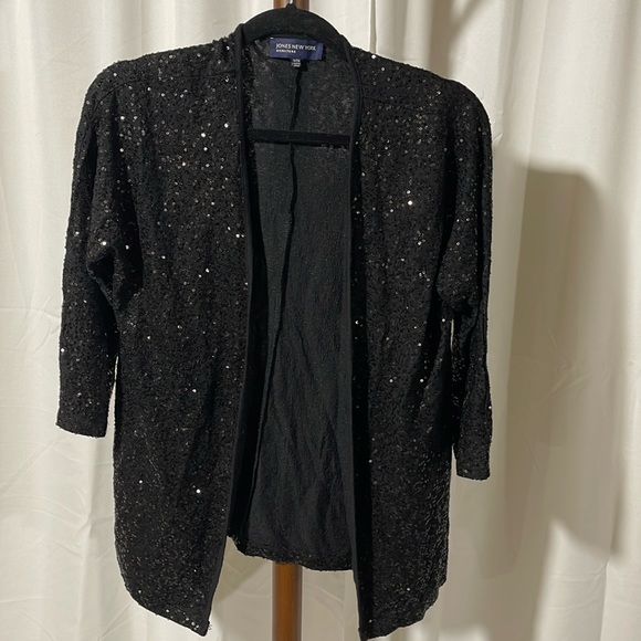 JONES NEW YORK SIGNATURE SEQUIN TOP S/CH - Picture 1 of 5